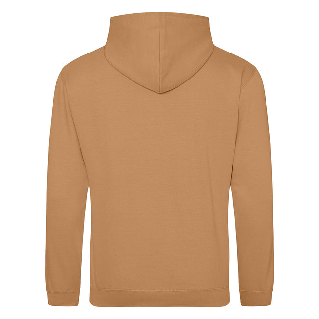 Caramel Latte - Back - Awdis Unisex College Hooded Sweatshirt - Hoodie