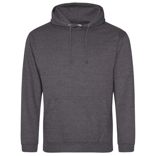 Charcoal - Front - Awdis Unisex College Hooded Sweatshirt - Hoodie