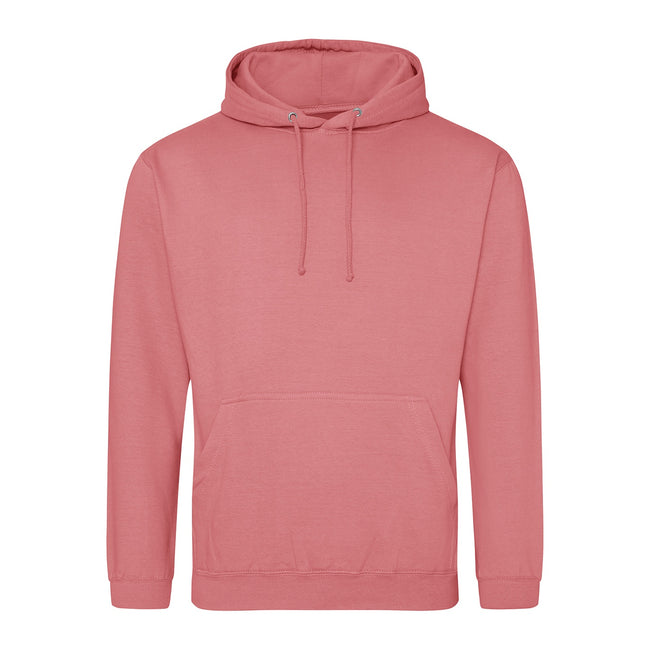 Dusty Rose - Front - Awdis Unisex College Hooded Sweatshirt - Hoodie
