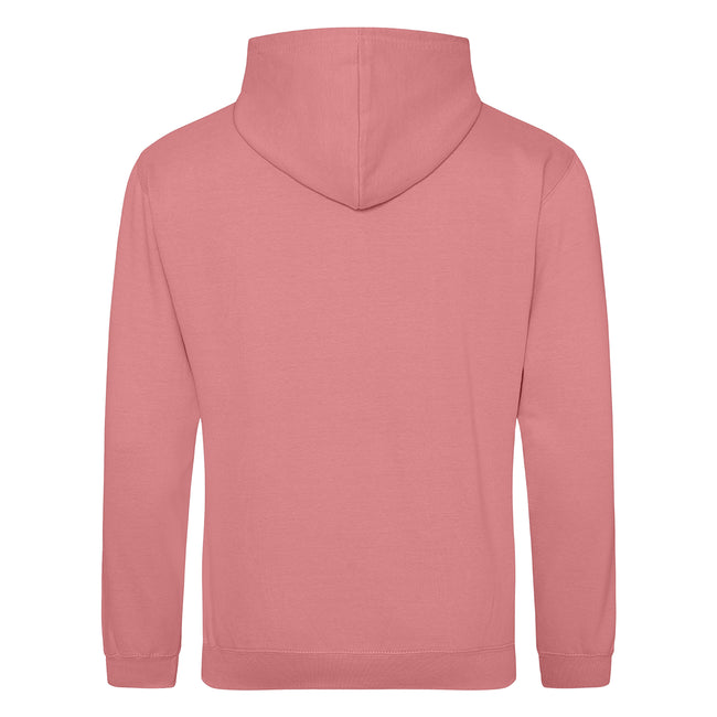 Dusty Rose - Back - Awdis Unisex College Hooded Sweatshirt - Hoodie