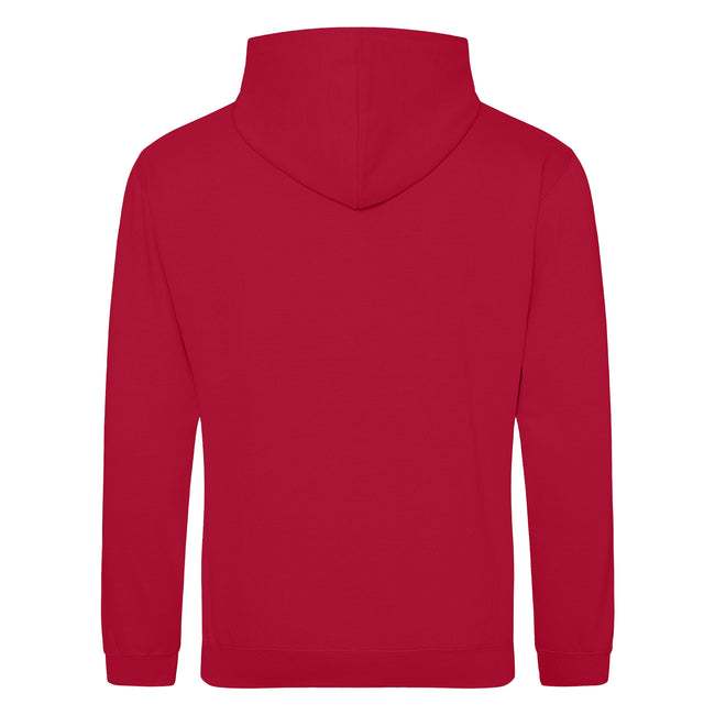 Fire Red - Back - Awdis Unisex College Hooded Sweatshirt - Hoodie