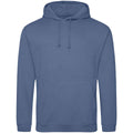 Atlantic Blue - Front - Awdis Unisex College Hooded Sweatshirt - Hoodie