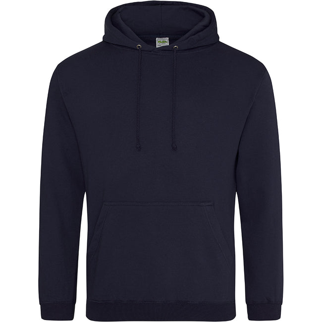New French Navy - Front - Awdis Unisex College Hooded Sweatshirt - Hoodie