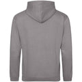 Platinum Grey - Back - Awdis Unisex College Hooded Sweatshirt - Hoodie