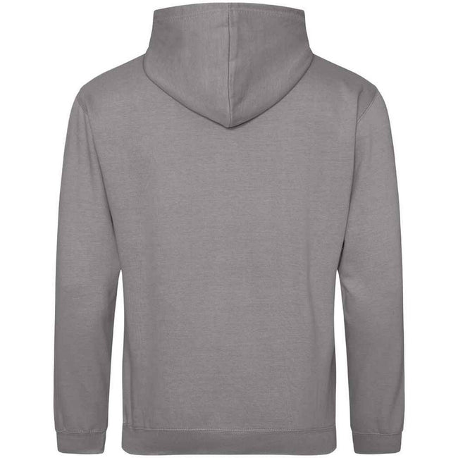 Platinum Grey - Back - Awdis Unisex College Hooded Sweatshirt - Hoodie