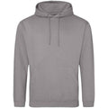 Platinum Grey - Front - Awdis Unisex College Hooded Sweatshirt - Hoodie