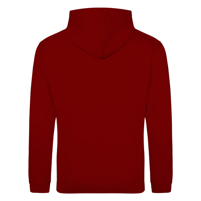 Brick Red - Back - Awdis Unisex College Hooded Sweatshirt - Hoodie