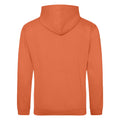 Burnt Orange - Back - Awdis Unisex College Hooded Sweatshirt - Hoodie