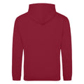 Cranberry - Back - Awdis Unisex College Hooded Sweatshirt - Hoodie