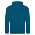 Deep Sea Blue - Back - Awdis Unisex College Hooded Sweatshirt - Hoodie