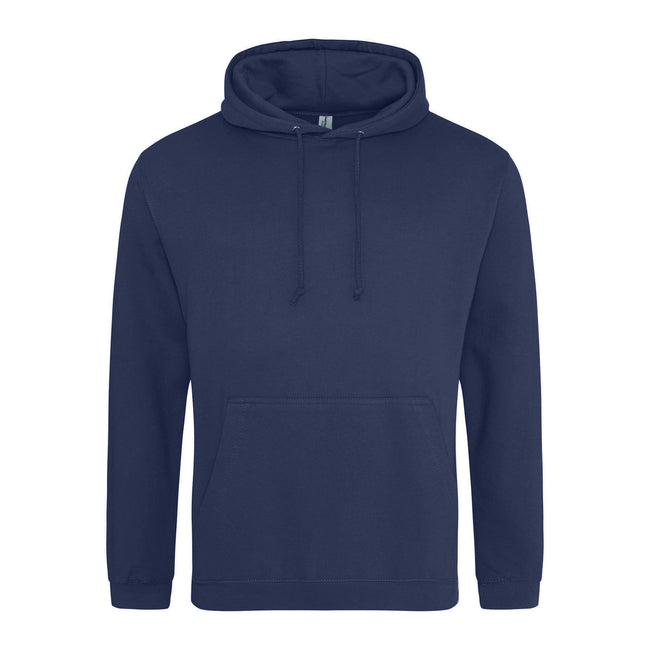 Denim Blue - Front - Awdis Unisex College Hooded Sweatshirt - Hoodie