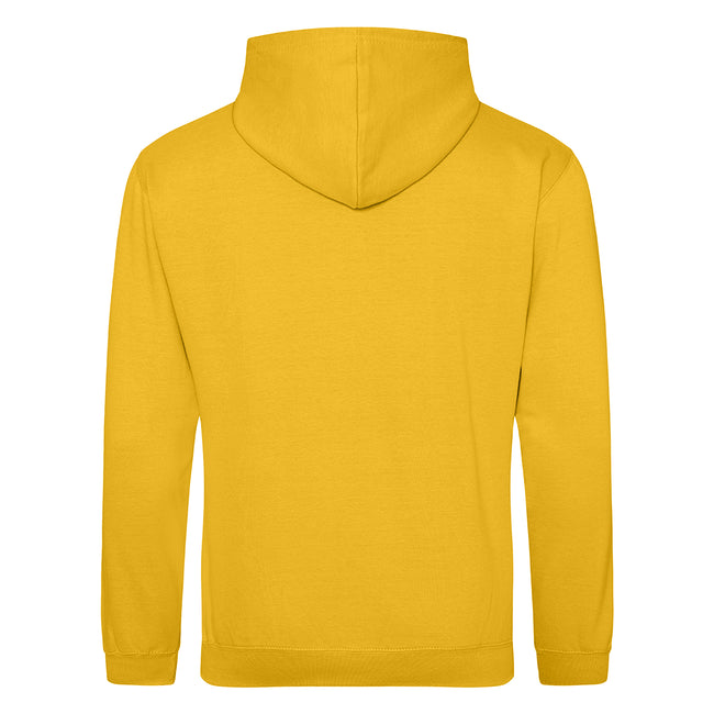 Gold - Back - Awdis Unisex College Hooded Sweatshirt - Hoodie