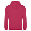 Hot Pink - Back - Awdis Unisex College Hooded Sweatshirt - Hoodie
