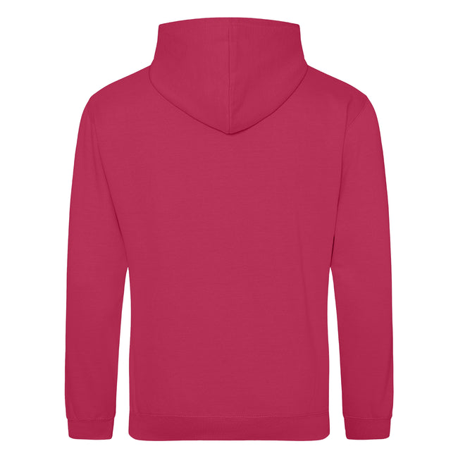 Hot Pink - Back - Awdis Unisex College Hooded Sweatshirt - Hoodie