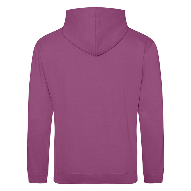 Plum - Back - Awdis Unisex College Hooded Sweatshirt - Hoodie