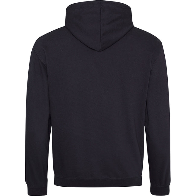 Jet Black-Orange Crush - Back - Awdis Varsity Hooded Sweatshirt - Hoodie