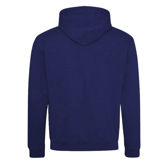 Oxford Navy- Sun Yellow - Side - Awdis Varsity Hooded Sweatshirt - Hoodie
