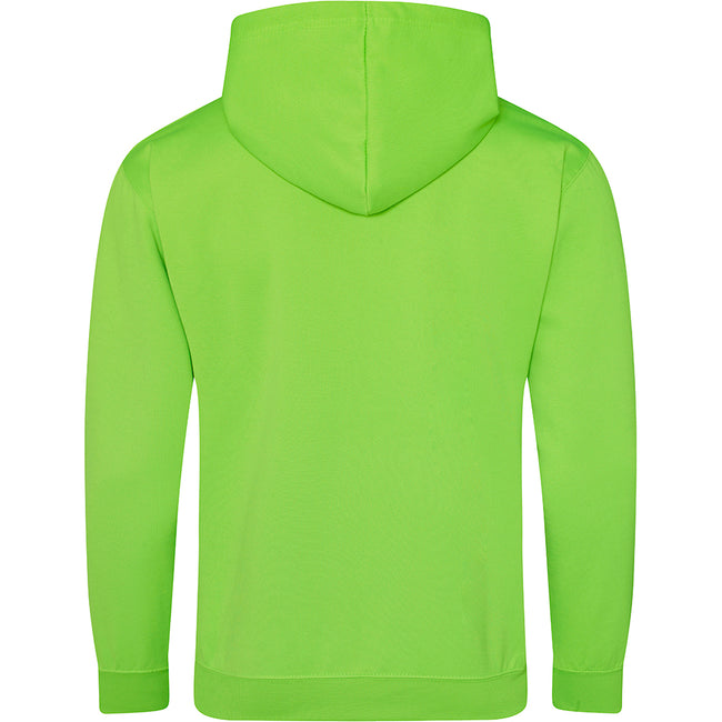 Electric Green - Back - Awdis Unisex Electric Hooded Sweatshirt - Hoodie