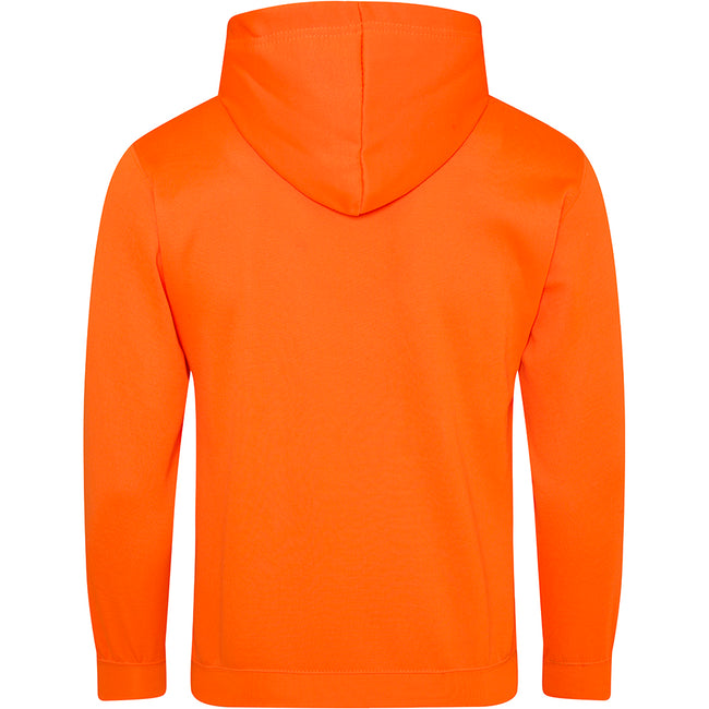 Electric Orange - Back - Awdis Unisex Electric Hooded Sweatshirt - Hoodie