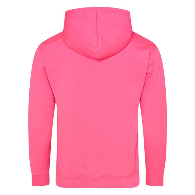 Electric Pink - Back - Awdis Unisex Electric Hooded Sweatshirt - Hoodie