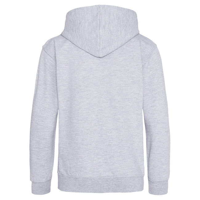 Ash - Back - Awdis Kids Unisex Hooded Sweatshirt - Hoodie - Schoolwear