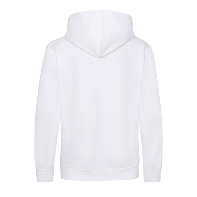 Arctic White - Back - Awdis Kids Unisex Hooded Sweatshirt - Hoodie - Schoolwear