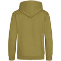 Khaki Green - Front - Awdis Kids Unisex Hooded Sweatshirt - Hoodie - Schoolwear