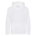 Arctic White - Front - Awdis Kids Unisex Hooded Sweatshirt - Hoodie - Schoolwear