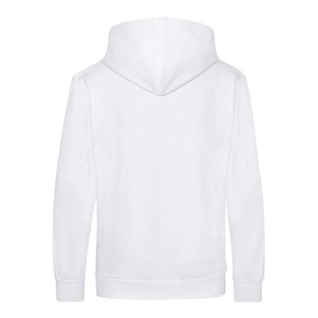 Arctic White - Back - Awdis Kids Unisex Hooded Sweatshirt - Hoodie - Schoolwear