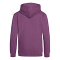 Plum - Back - Awdis Kids Unisex Hooded Sweatshirt - Hoodie - Schoolwear