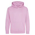 Baby Pink - Front - Awdis Kids Unisex Hooded Sweatshirt - Hoodie - Schoolwear