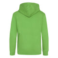 Lime Green - Back - Awdis Kids Unisex Hooded Sweatshirt - Hoodie - Schoolwear