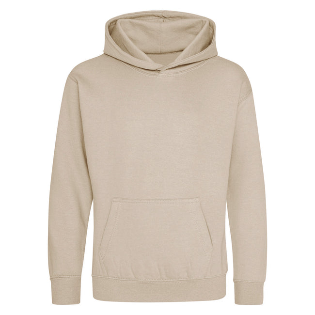 Natural Stone - Front - Awdis Kids Unisex Hooded Sweatshirt - Hoodie - Schoolwear