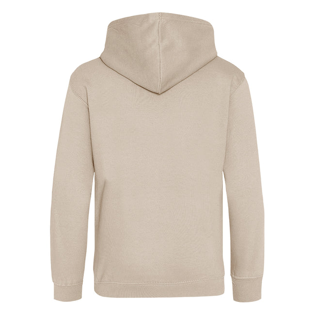 Natural Stone - Back - Awdis Kids Unisex Hooded Sweatshirt - Hoodie - Schoolwear