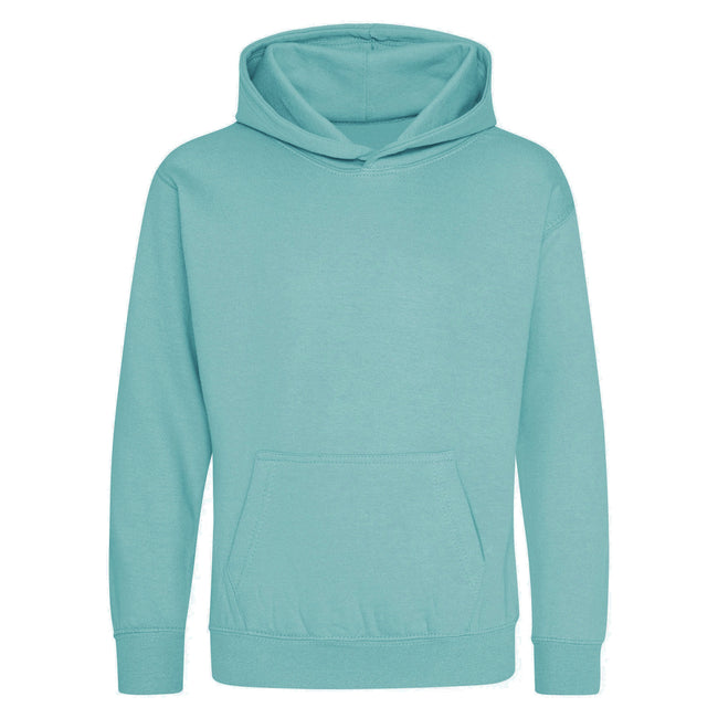 Peppermint - Front - Awdis Kids Unisex Hooded Sweatshirt - Hoodie - Schoolwear