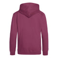 Burgundy - Back - Awdis Kids Unisex Hooded Sweatshirt - Hoodie - Schoolwear