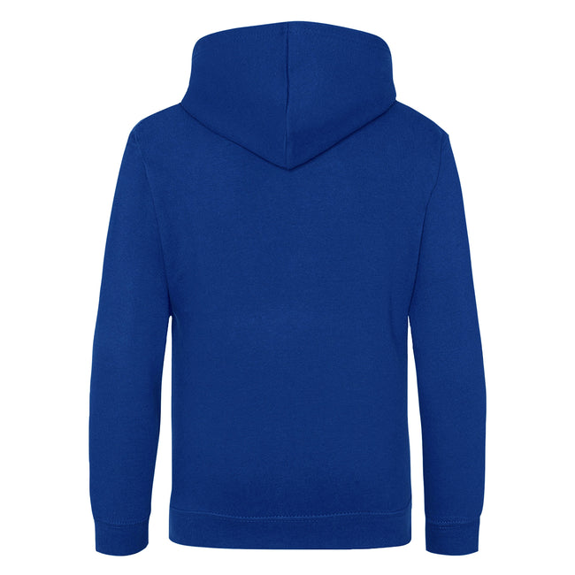 Bright Royal - Back - Awdis Kids Unisex Hooded Sweatshirt - Hoodie - Schoolwear