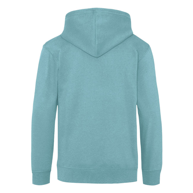 Seafoam - Back - Awdis Kids Unisex Hooded Sweatshirt - Hoodie - Schoolwear