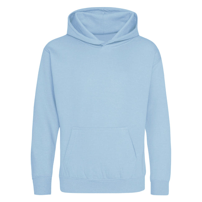 Ice Blue - Front - Awdis Kids Unisex Hooded Sweatshirt - Hoodie - Schoolwear