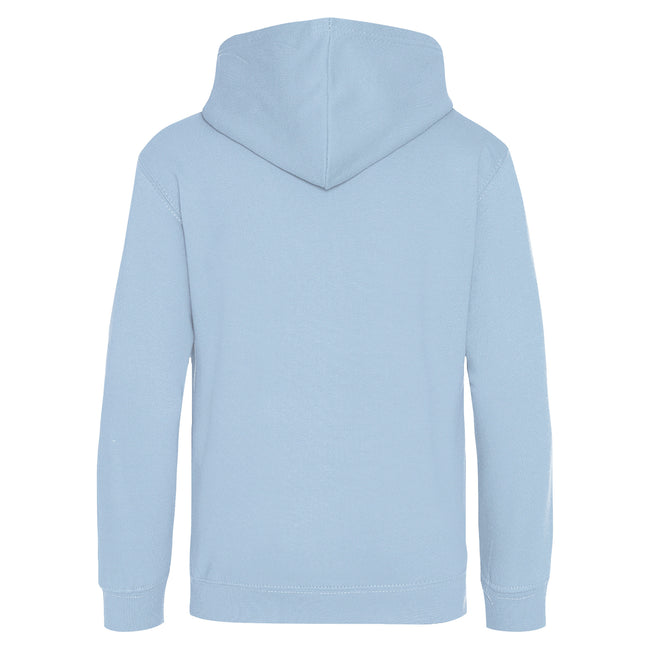 Ice Blue - Back - Awdis Kids Unisex Hooded Sweatshirt - Hoodie - Schoolwear