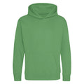 Dusty Green - Front - Awdis Kids Unisex Hooded Sweatshirt - Hoodie - Schoolwear