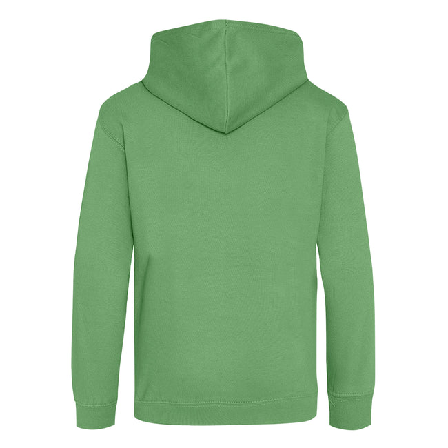 Dusty Green - Back - Awdis Kids Unisex Hooded Sweatshirt - Hoodie - Schoolwear