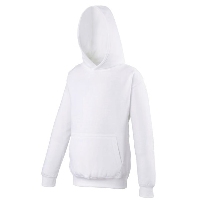 Arctic White - Front - Awdis Kids Unisex Hooded Sweatshirt - Hoodie - Schoolwear