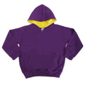 Purple - Sun Yellow - Front - Awdis Kids Varsity Hooded Sweatshirt - Hoodie - Schoolwear