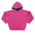 Hot Pink - French Navy - Front - Awdis Kids Varsity Hooded Sweatshirt - Hoodie - Schoolwear