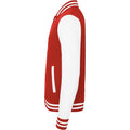 Fire Red - White - Back - Awdis Unisex Varsity Jacket