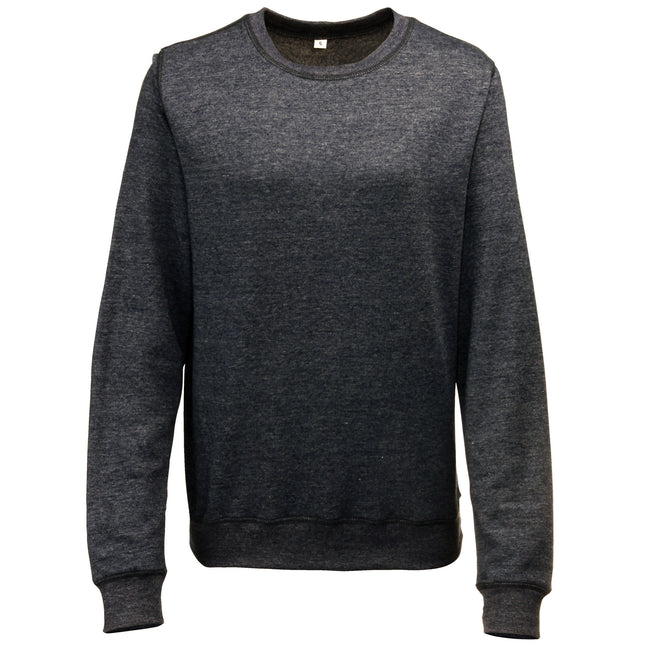 Black Heather - Front - Awdis Girlie Womens Heather Lightweight Crew Neck Sweatshirt