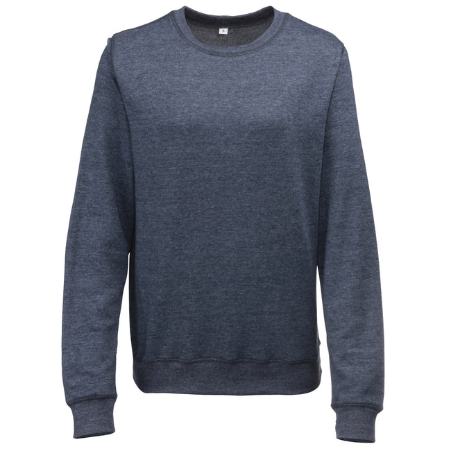 Navy Heather - Front - Awdis Girlie Womens Heather Lightweight Crew Neck Sweatshirt