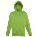 Electric Green - Front - Awdis Childrens Unisex Electric Hooded Sweatshirt - Hoodie - Schoolwear