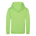 Electric Green - Back - Awdis Childrens Unisex Electric Hooded Sweatshirt - Hoodie - Schoolwear